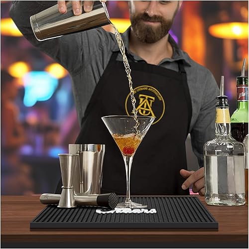 Miniatura 6 de Lexenic Tapete de goma retro de secado rápido para bar en casa, tapete de goma retro de secado rápido para encimeras de bar de cocina, tapete