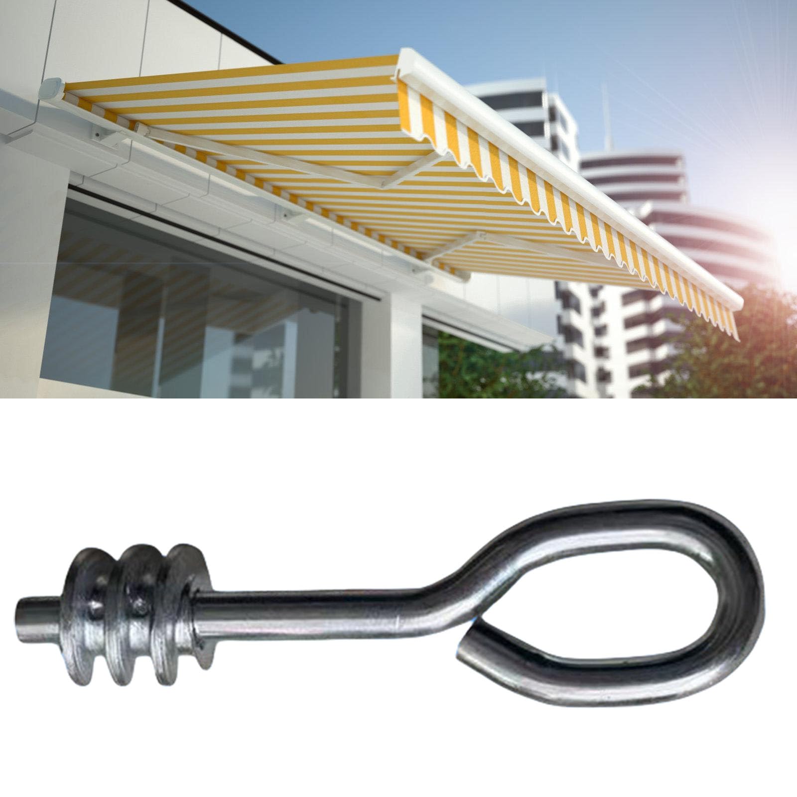 Pack of 2 Heavy Bearing Eye Bolts for Outdoor Sunshade AntiRoll Hook Lifting Hardware for Awning Easy Use