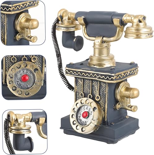 Miniatura 8 de Retro Mini Casa Teléfono Ornamento Decoración Hogar Miniatura Teléfono Figurita