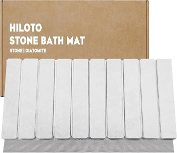 Diatomite Stone Bath Mat for Bathroom Roll-Up & Foldable | 23.62" x 15.75" | Quick Drying & Super Absorbent | Long Diatomite Stone Drying Mat| Non-Slip | Durable | Off White