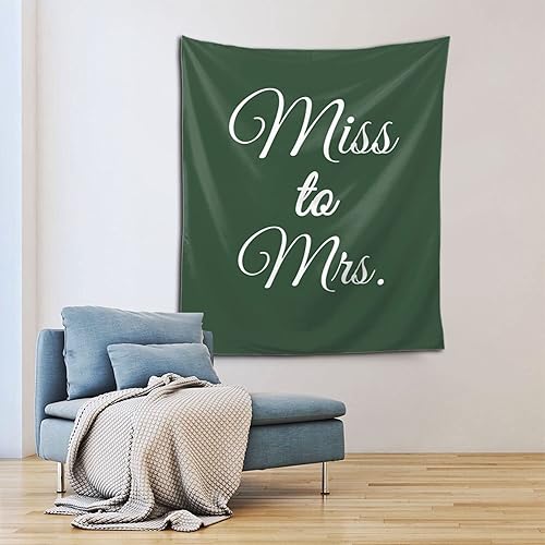 Vista 22 de Telón de fondo de Miss to Mrs Sign, Miss to Mrs Sign, Miss to Mrs Tapestry, Miss to Mrs Banner, Future Mrs Backdrop, telón de fondo para despedida