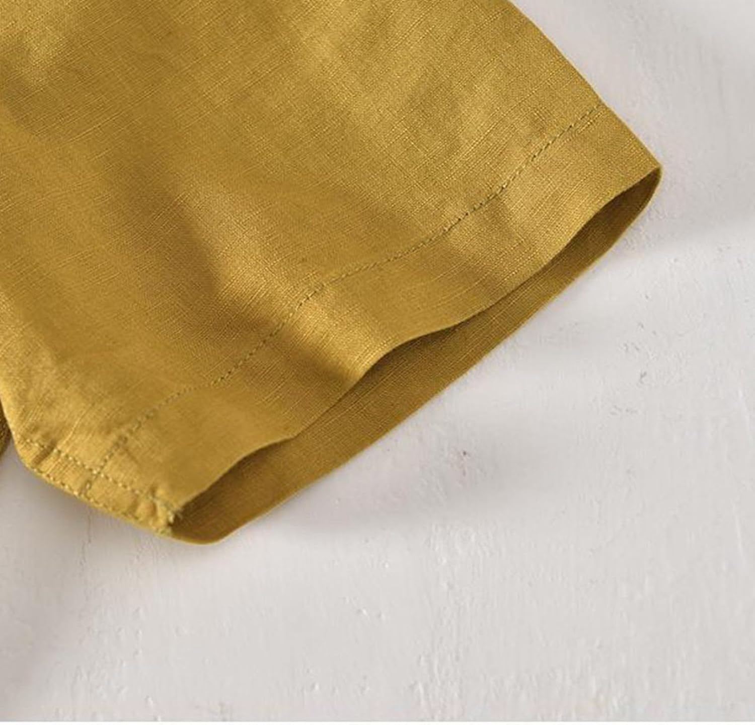 [GUREITOJP] 半袖シャツ リネンシャツ メンズ 綿麻 無地 開襟 形態安定 防皺 ゆる ルーズ ゴルフウェア アウトドア