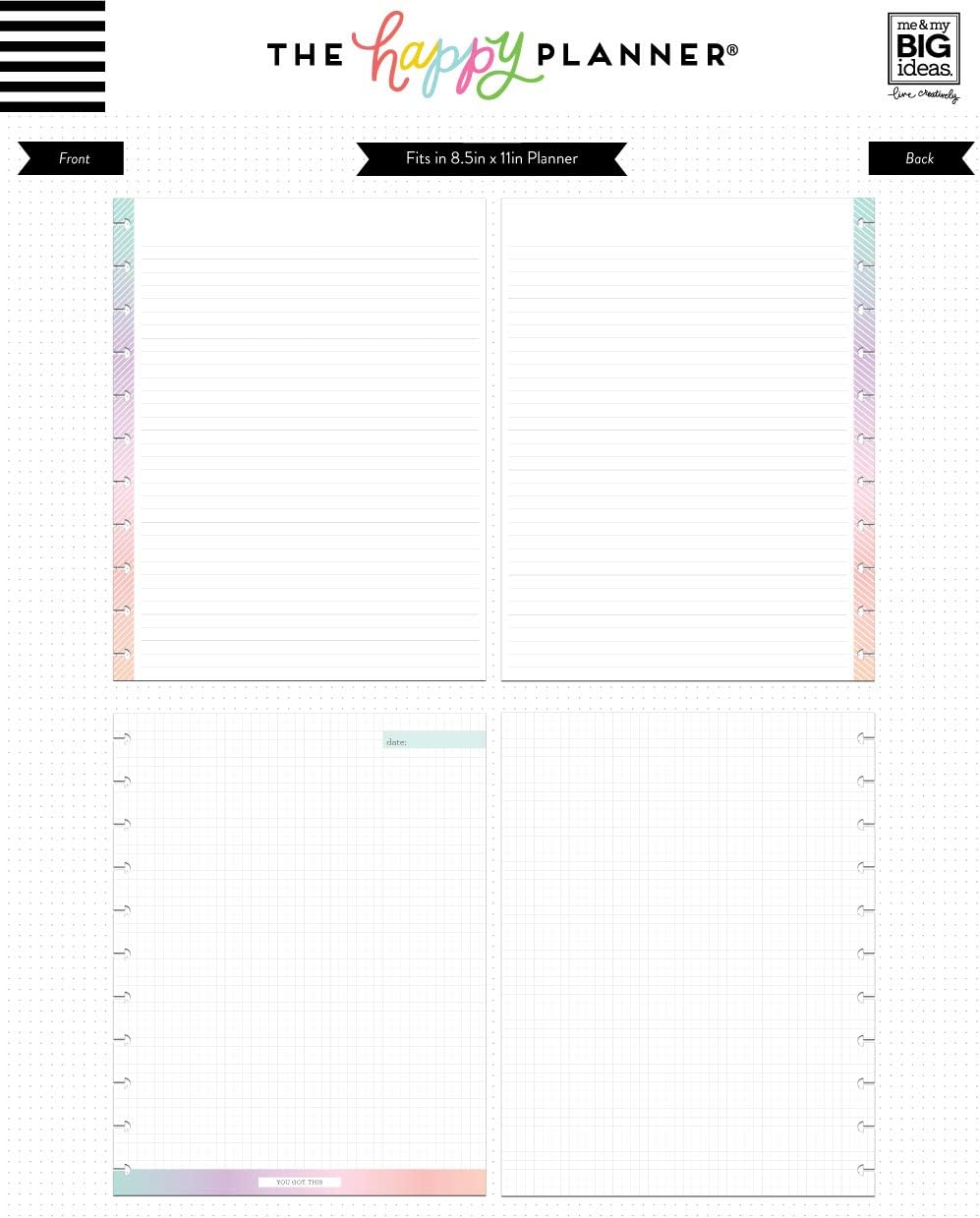 The Happy Planner -Big Planner Fill- You Got This