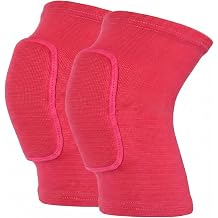 Volleyball Knee Pads for Women Men Youth Kids, Knee Brace for Basketball Soccer Football Dance Yoga Tennis Running Cycling Workout Climbing Rose Red, Small
