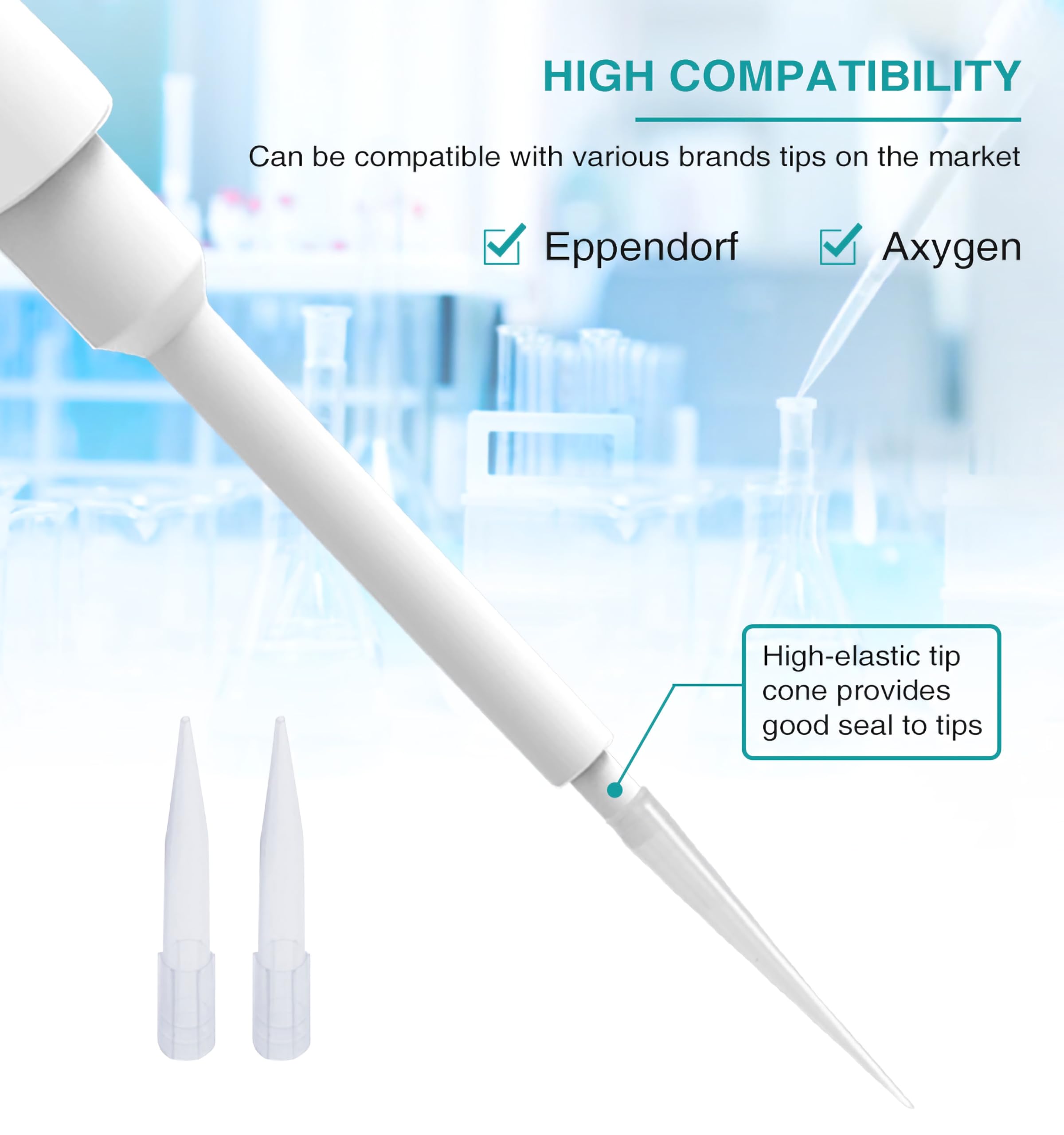 Micropipetta ad alta precisione da 0,5-10 μl, pipetta a canale singolo volume regolabile, pipettatore liquido manuale per scuola scientifica di laboratorio