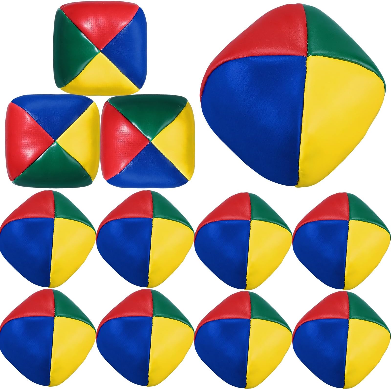 Shappy 12 Pcs Juggling Balls Set for Beginners Mini Durable Colorful Juggle Balls Bulk for Circus Juggler and Adults