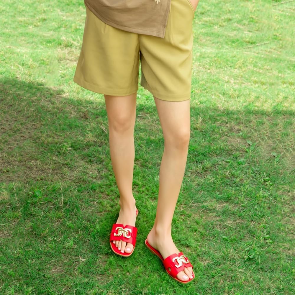Women's Flat Slide Slippers Casual Dressy Sandals image 2