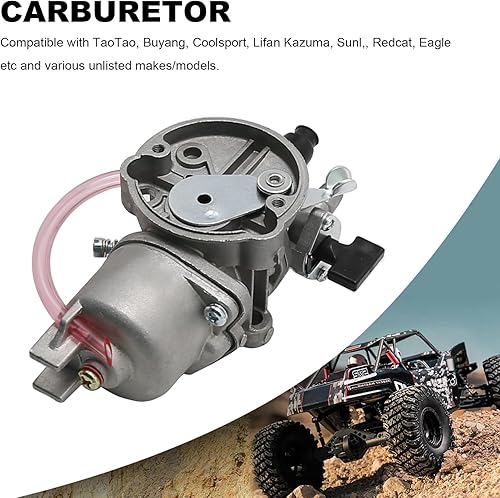 Miniatura 5 de laffoonparts - Carburador compatible con motor de 43 cc, 47 cc, 49 cc, 2 tiempos, mini, cuatrimoto, cuatrimoto, kart, ciclomotor, picador, cortador