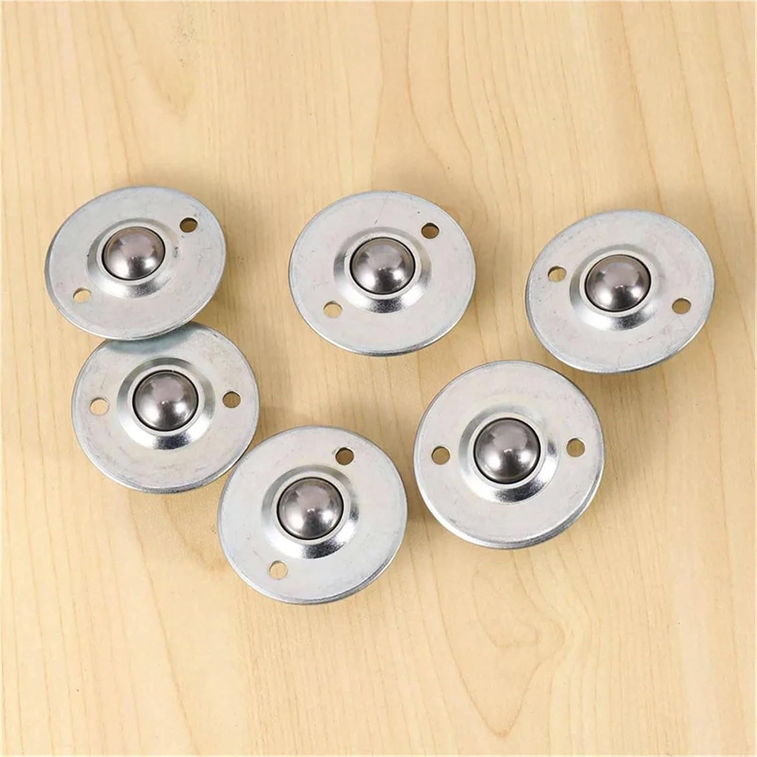 Roller Transfer Bearing 24Pcs 5/8-Inch Bearing Steel Roller Ball Flange Conveyor Transfer Unit for Furniture Conveyor Transmission