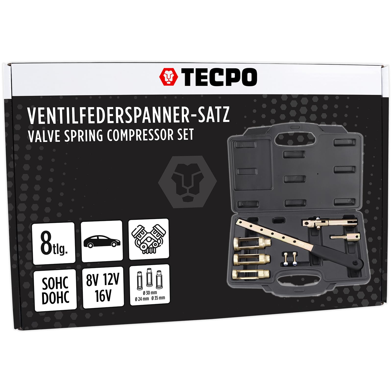 TECPO Ventil Federspanner Werkzeug Satz mit Ventileinschleifer für Bohrmaschine