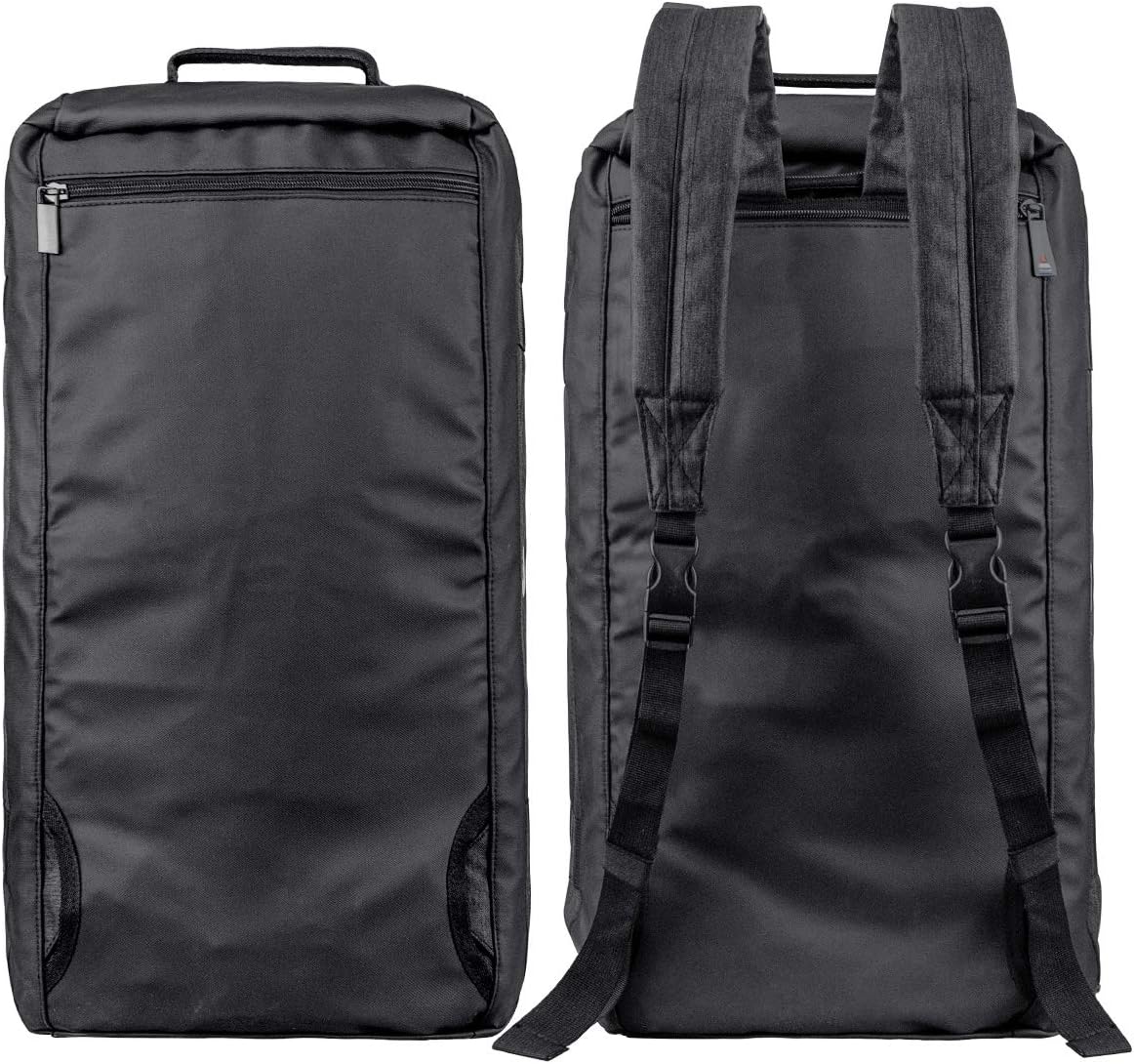 Gym Duffle Bag Backpack Waterproof Sports Duffel Bags Travel Weekender Bag for Men Women Overnight Bag with Shoes Compartment Black