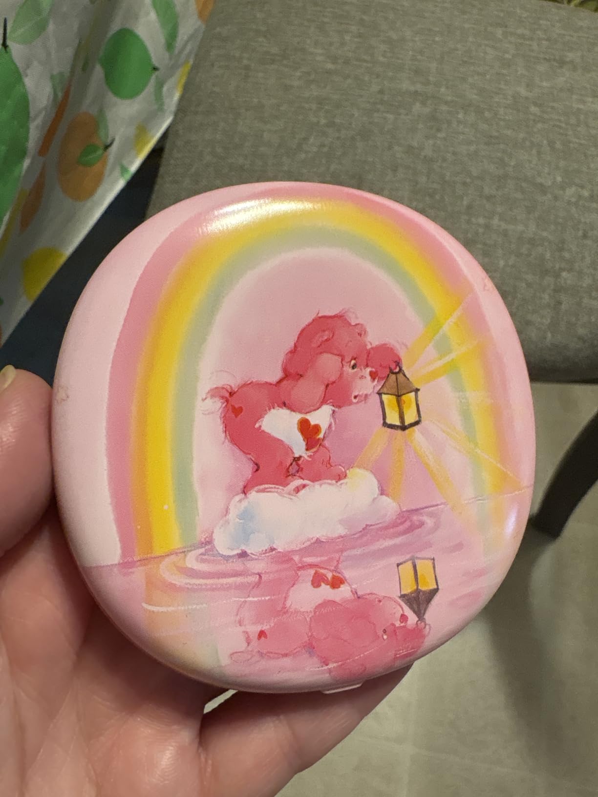 IMPRESSIONS VANITY · COMPANY Impressions Vanity Care Bears LED Compact Mirror for Purse, Lighted Travel Makeup Mirror with 3X Magnification, Auto Shut Off Daylight LED Lighting, Adjustable Brightness and Touch Sensor (Blue/Pink)
