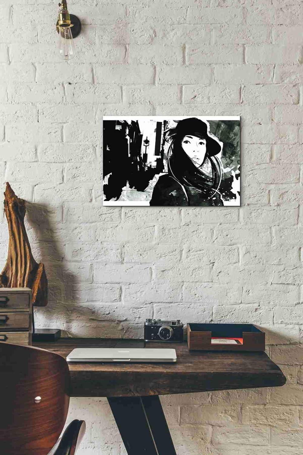 Epic Graffiti 'Unmasked 1' by Jonathan Lam, Canvas Wall Art, 18"x12"