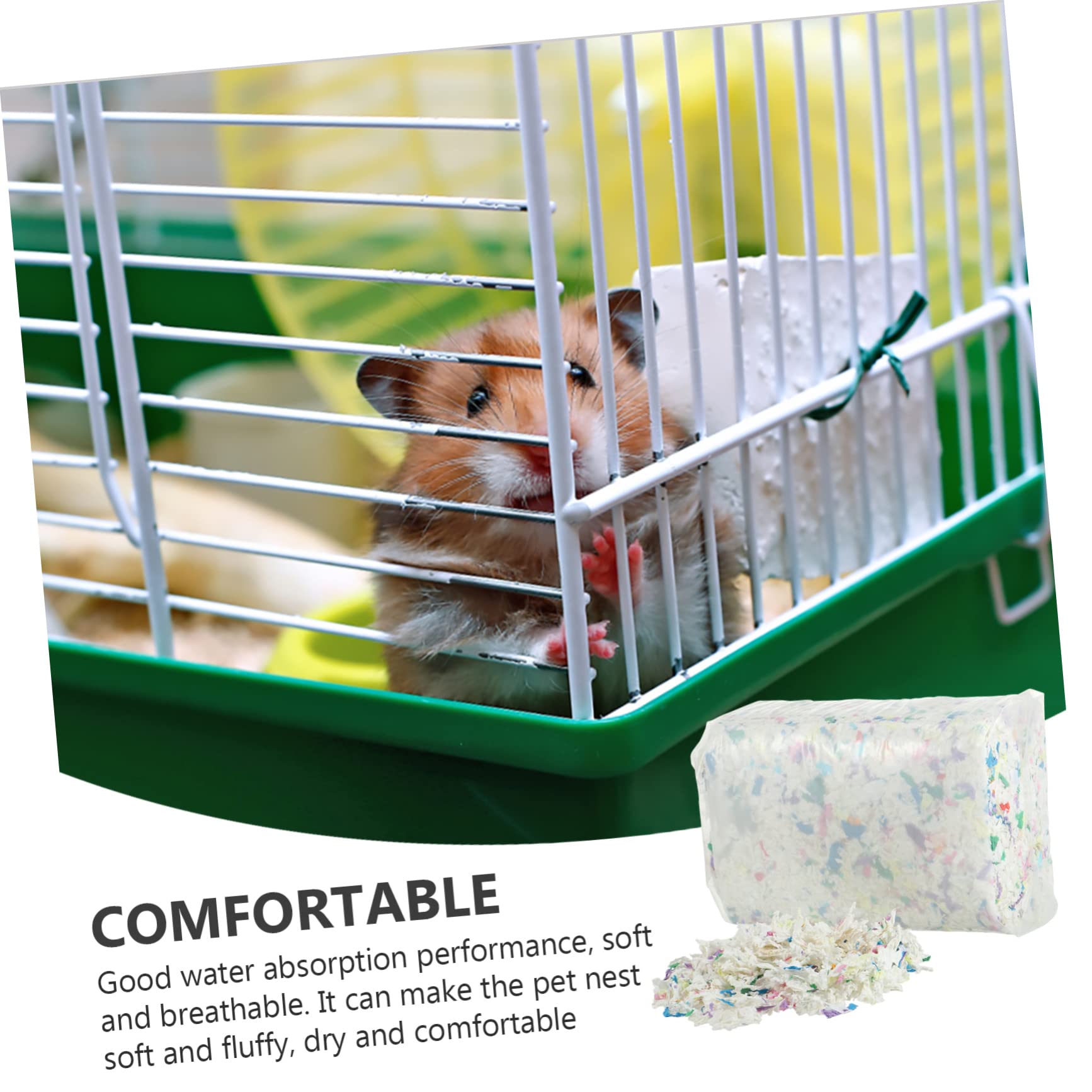 UPKOCH Rivestimento per Gabbia per Piccoli Animali 450g in Carta Assorbente Riciclata, Confortevole e Previene L'umidità nella Lettiera per Criceti e Conigli