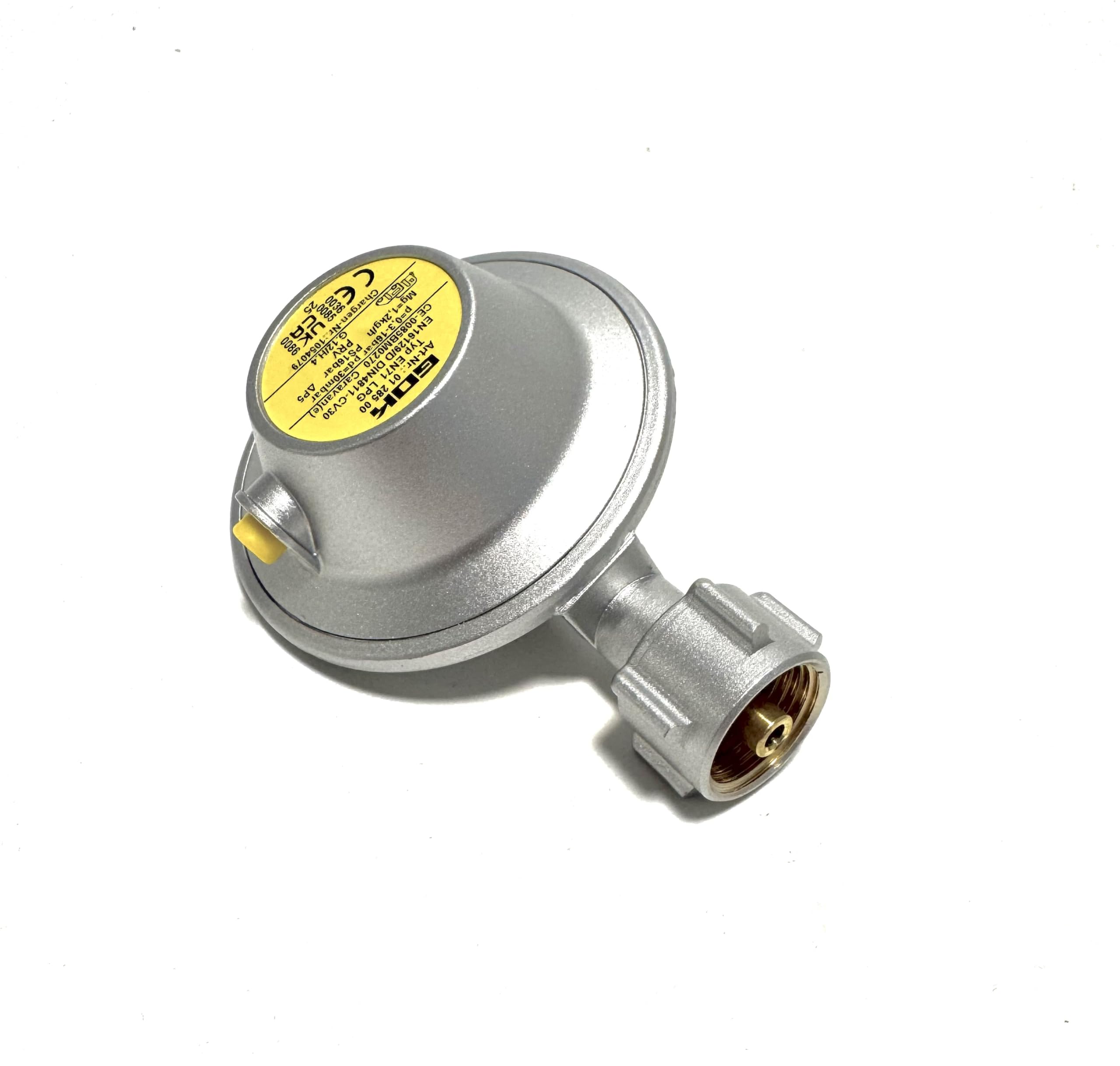 ROEDER-Gas Regulador de gas para caravana, 1,2 kg/h, 30 mbar, EN71, regulador de baja presión