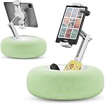 SupeDesk Tablet Stand Pillow Kindle Stand Phone Holder, with Height Adjustable, Snack Bowl, Compatible with 4.7"-13" Phones, Tablets, Tablet Pillow Stand for Reading, Watching Video, Streaming