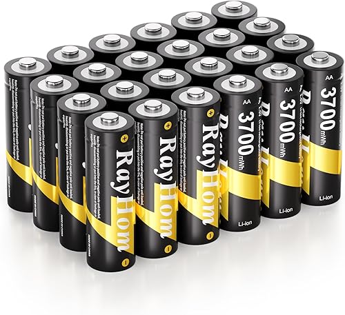 Miniatura 9 de Baterías recargables de litio AA con cargador, paquete de 8 baterías dobles A para cámara Blink, salida constante de 1.5 V, 3700 mWh de alta