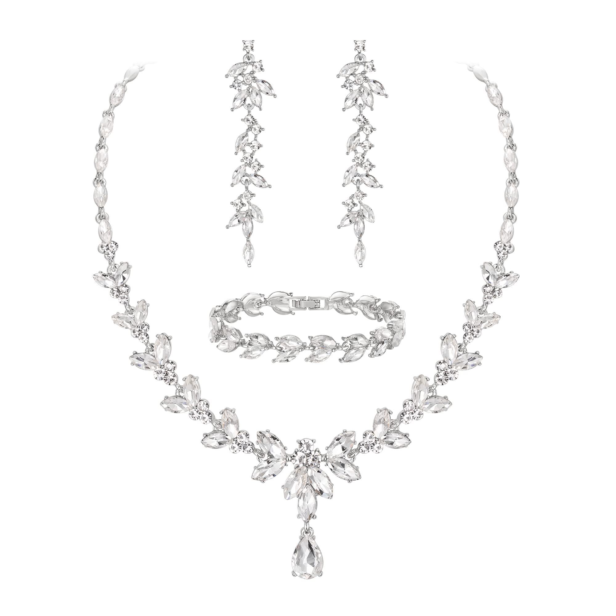 EVER FAITH Marquise Leaf Set