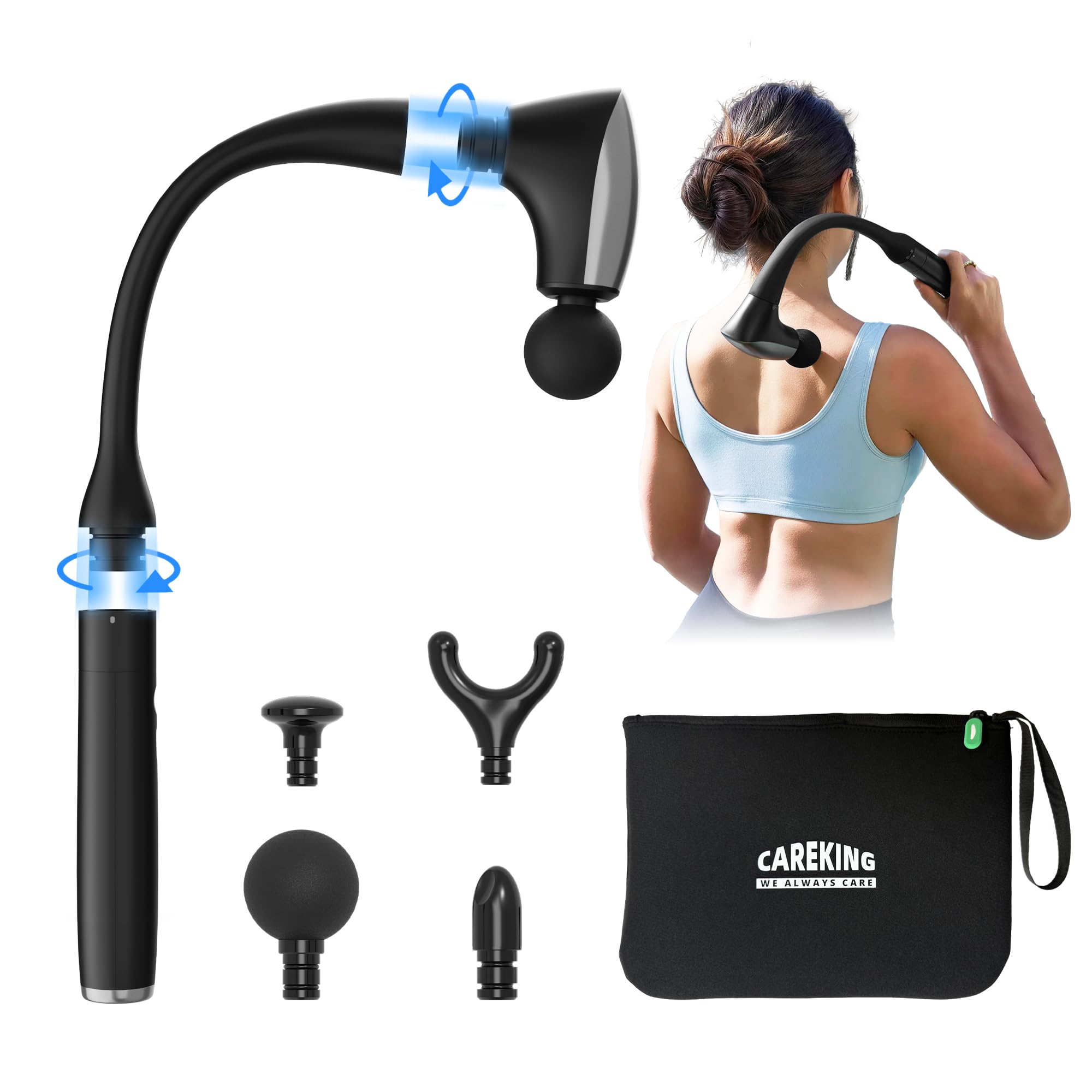 CAREKING 2-in-1 Detachable Muscle Massage Gun