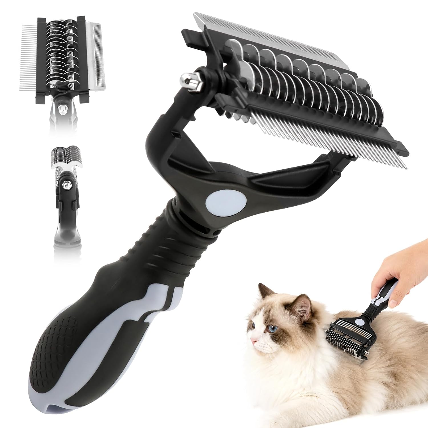 3-in-1 Professional Deshedding and Grooming Brush for Dogs & Cats