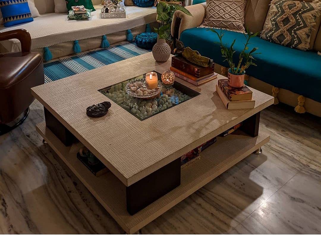 Digital Paradise Wood Indian Rosewood Espresso Finish Coffee Table for Living Room, Brown