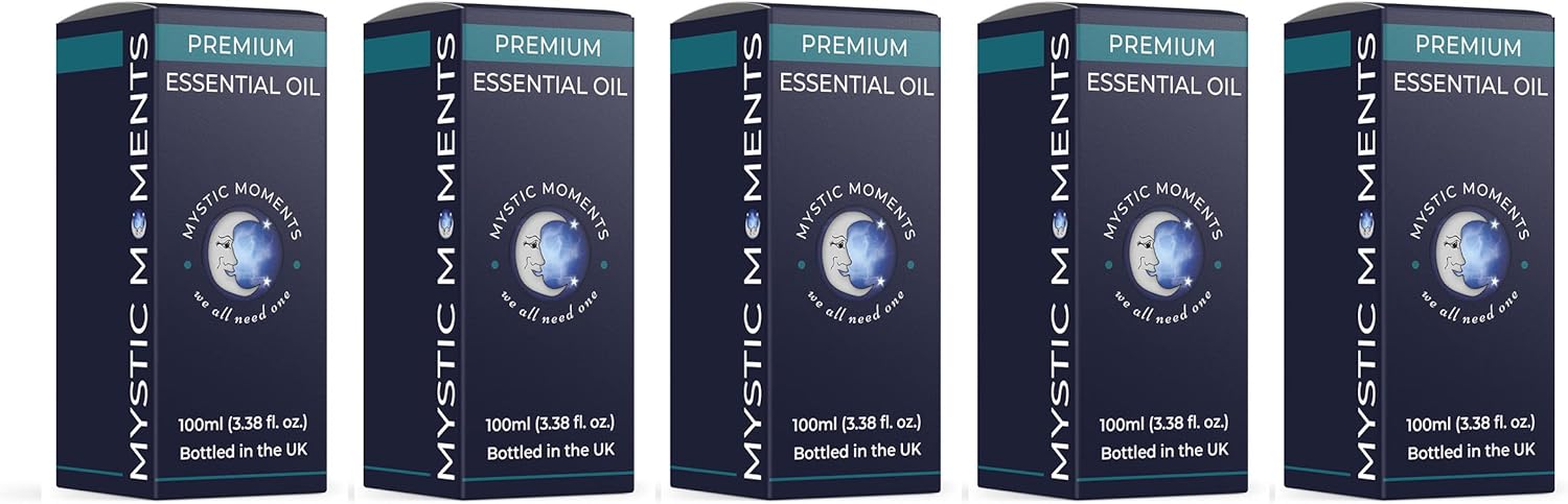 Mystic Moments | Favourite Essential Oil Gift Starter Pack 5x100ml | Eucalyptus, Lavender, Orange Sweet, Patchouli & Tea Tree