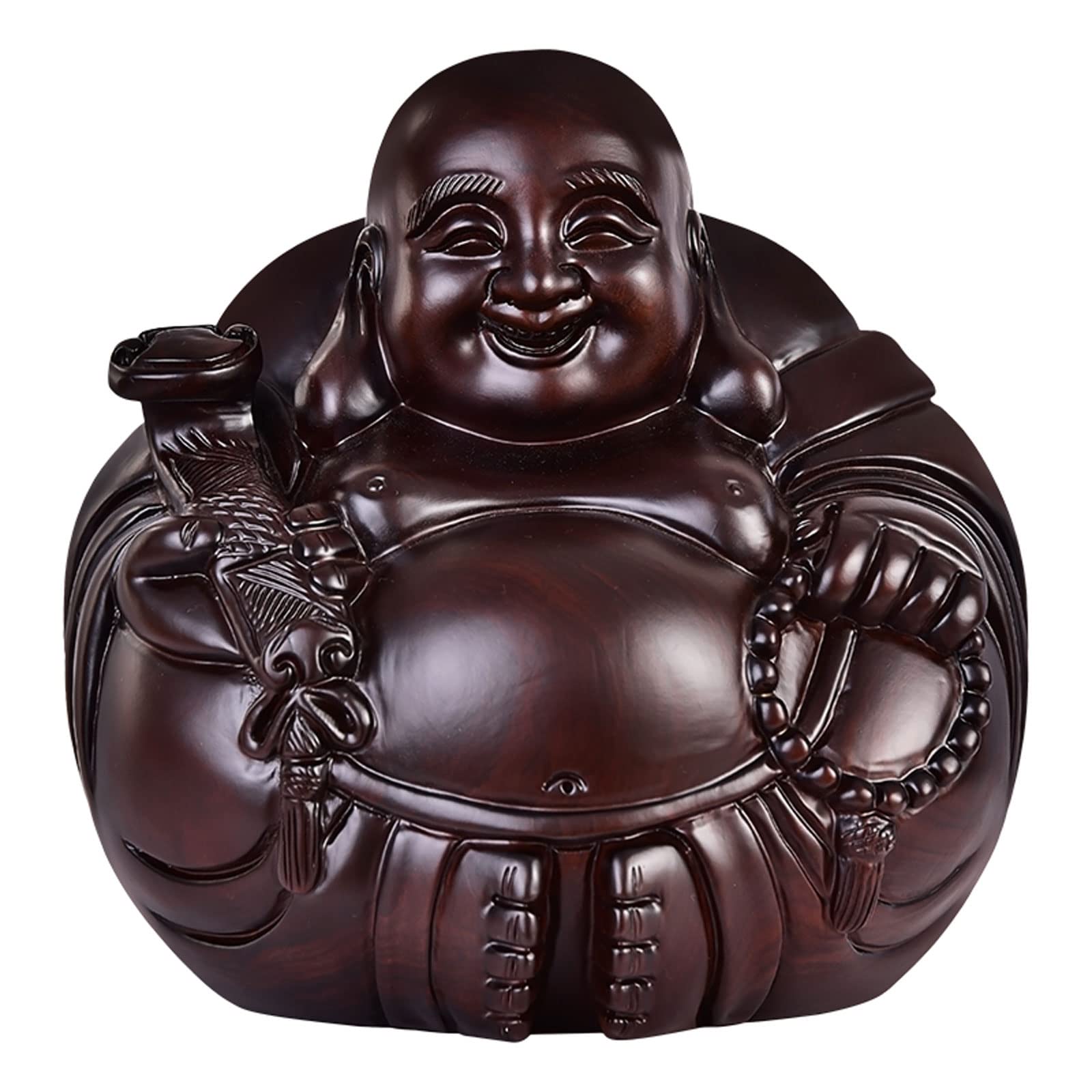 黒檀　布袋　置物 Amazon｜仏像 木彫り 七福神 布袋 様 布袋さんの置物 高級天然 黒檀 金