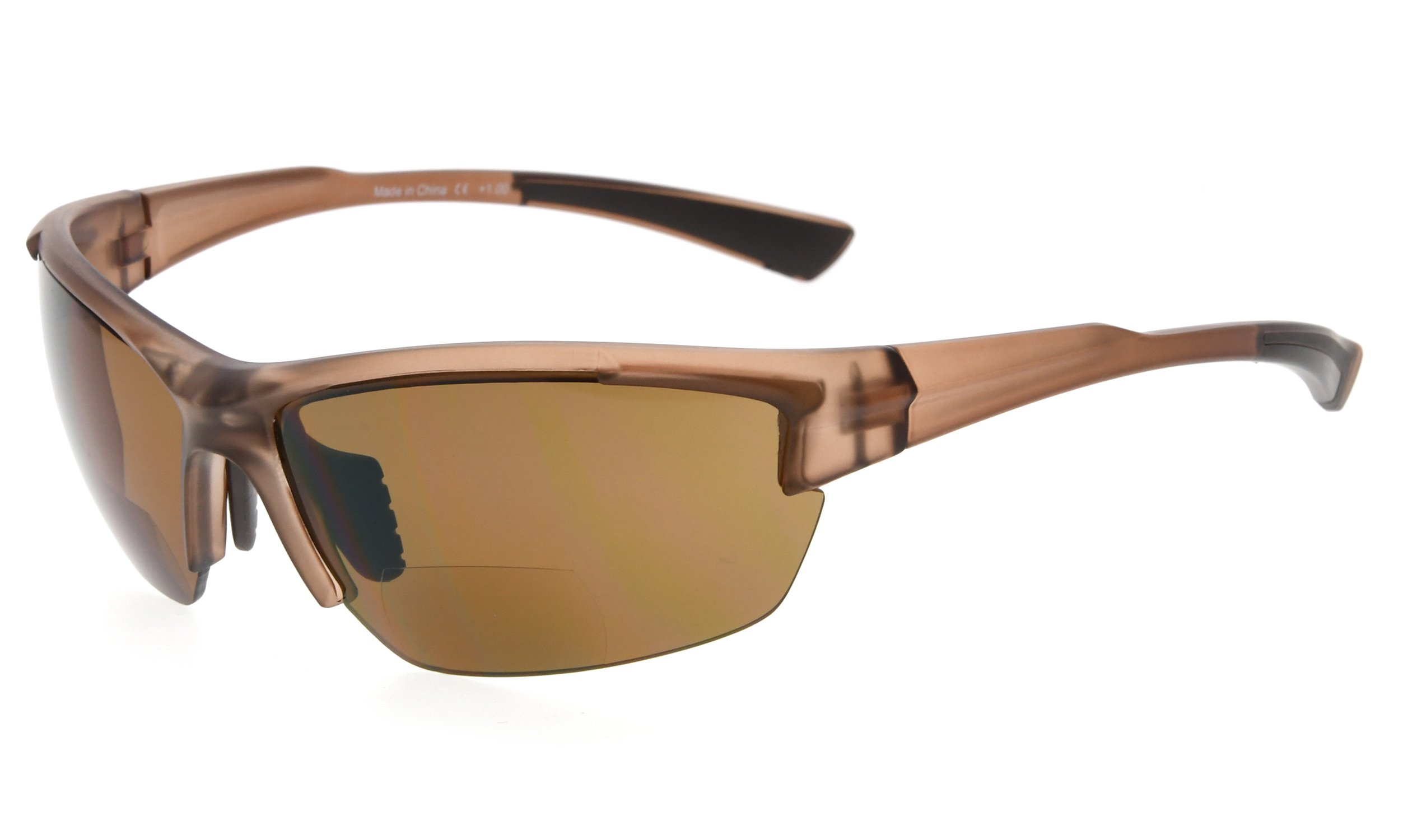 Eyekepper Bifocal Sunglasses for Women Men 3.0, Matte Brown