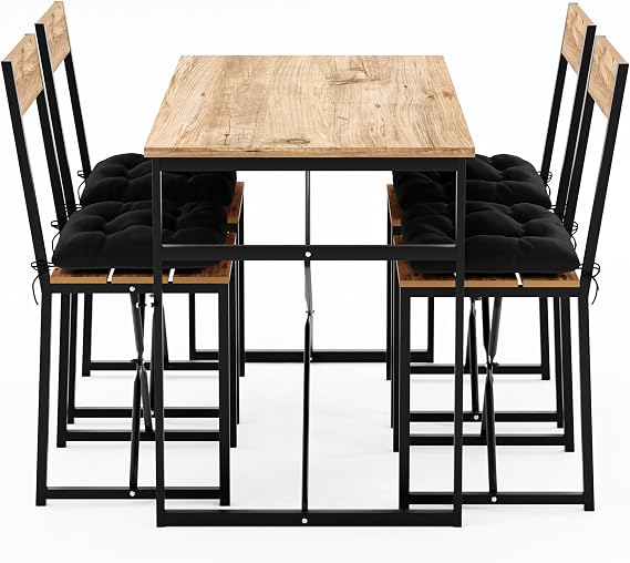 Atlantic Cushioned Kitchen Table Dining Table Set Pine 1532