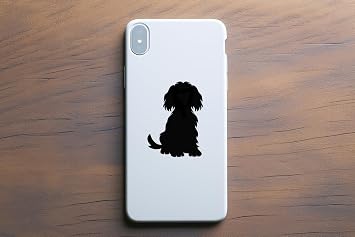 Pet Dog Cockapoo Silhouette 12 Cute Stickers Pack - Dog Lover Gifts - Car Bumper Sticker - Light Switch Sticker - Wall Decal - Scrapbook Stickers (Black, Extra Small Pack)