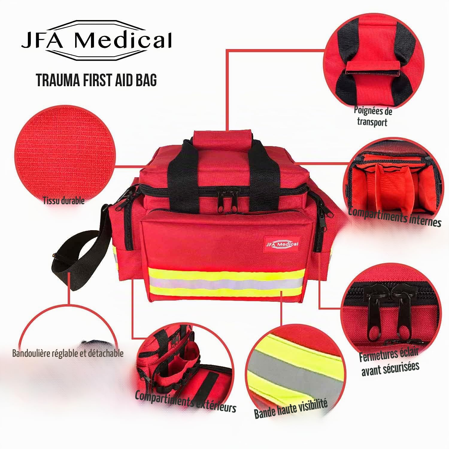 JFA Medical 1.0 Grand sac de premiers secours vide