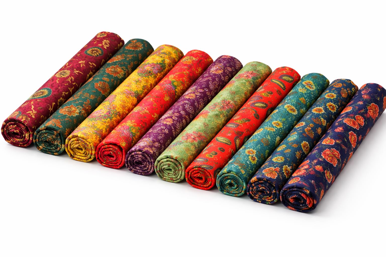 decorativedreams Women's Silk Unstitched Printed Blouse Materials (Multicolor, Free Size)- Navratri Special, Durga Puja Special, Oti Bharan, Ugadi Special - Pack of 10-picture-43