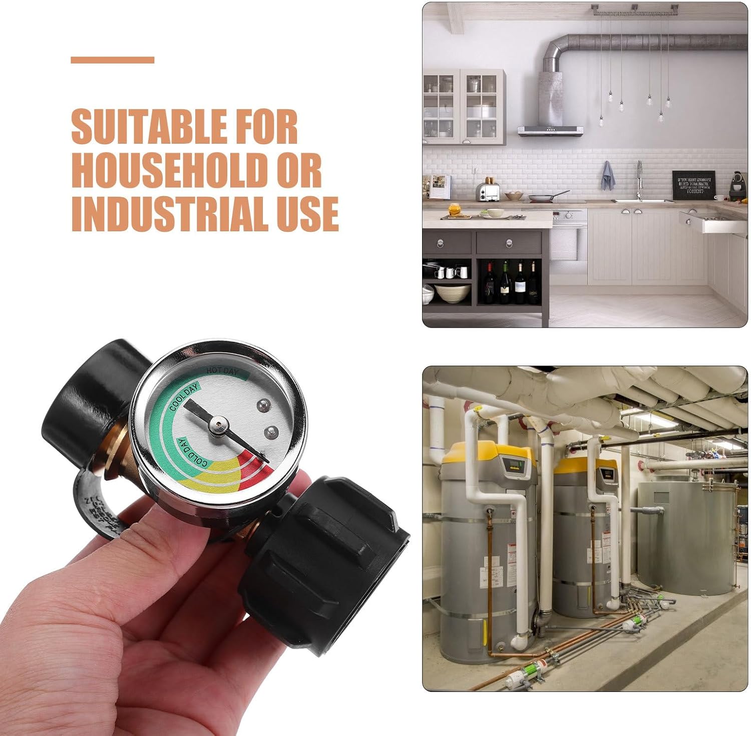 SUPVOX 2pcs Universal Propane Tank Gauge Level Indicator Gas Tank Cylinder Adapters with Connection for Camper Rv Gas Grill Fire Pit Heater