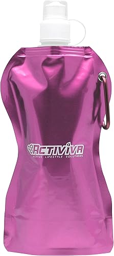 Miniatura 6 de Botella de Agua Plegable Reutilizable con Mosquetón de Clip marca ActivivaPeso Ligero a Prueba de Fugas Botella Plegable de Agua PotableNo Tóxica