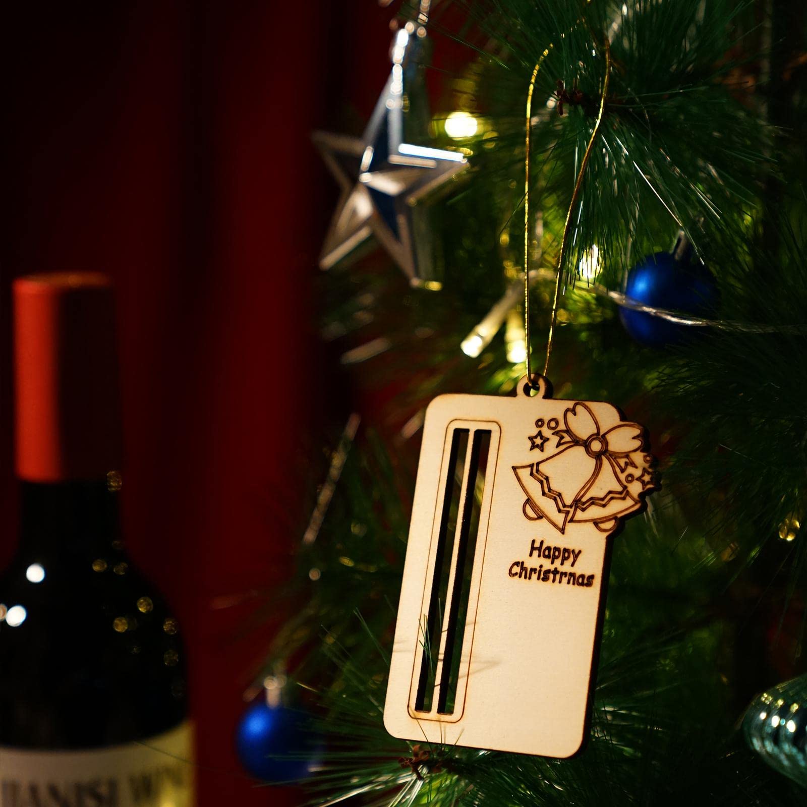 Titular De Dinero Navideño De Madera: Original Soporte Para Billetes Regalo | Divertido Portaefectivo Con Motivos Festivos | Recuerdo Y Decoración Para Papá Noel Y Amigo Invisible