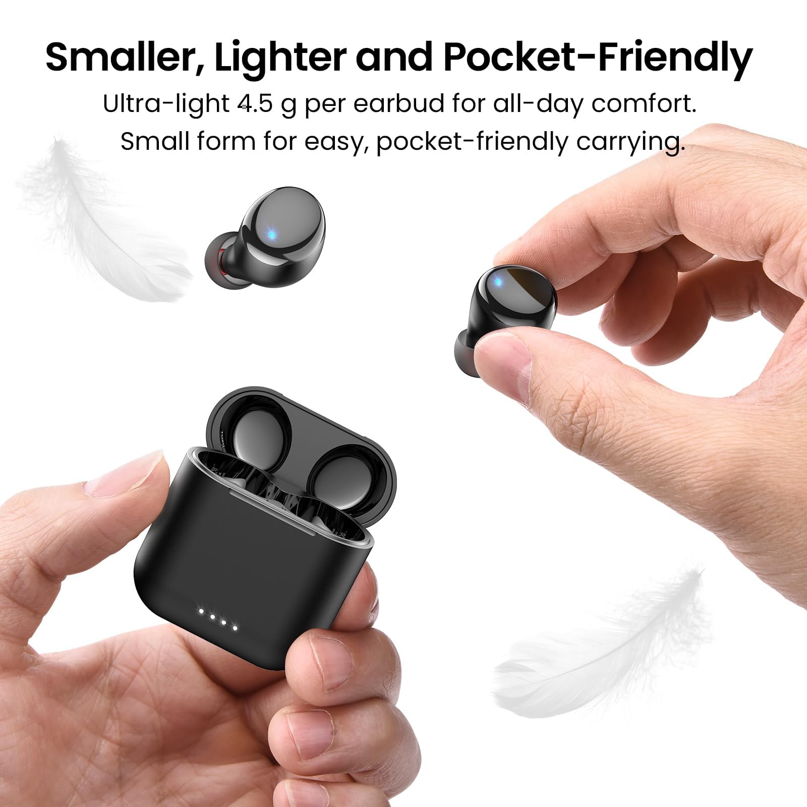 TOZO T6 Wireless Earbuds Bluetooth 5.3 Stereo Sound in Ear Headphones view 4