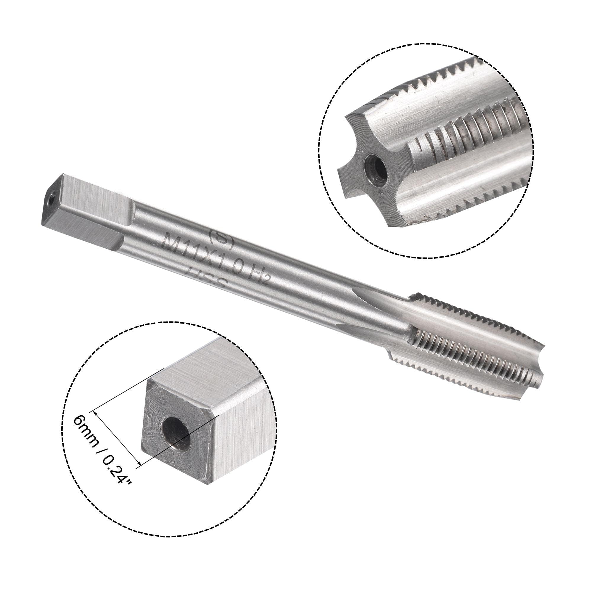 TA-VIGOR M11 x 1mm Metric Tap and Die Set, Machine Thread Screw Tap with Round Threading Die - Image 3