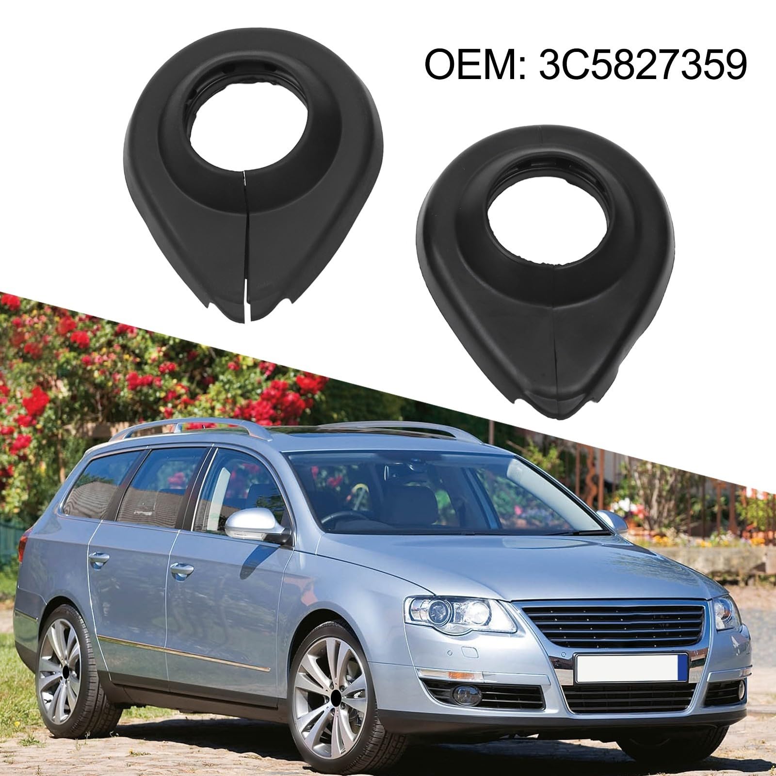 Para Passat B6 B7 Anillo de sello de goma de bisagra de maletero de repuesto, instrucciones de instalación y compatibilidad OEM (2 piezas)