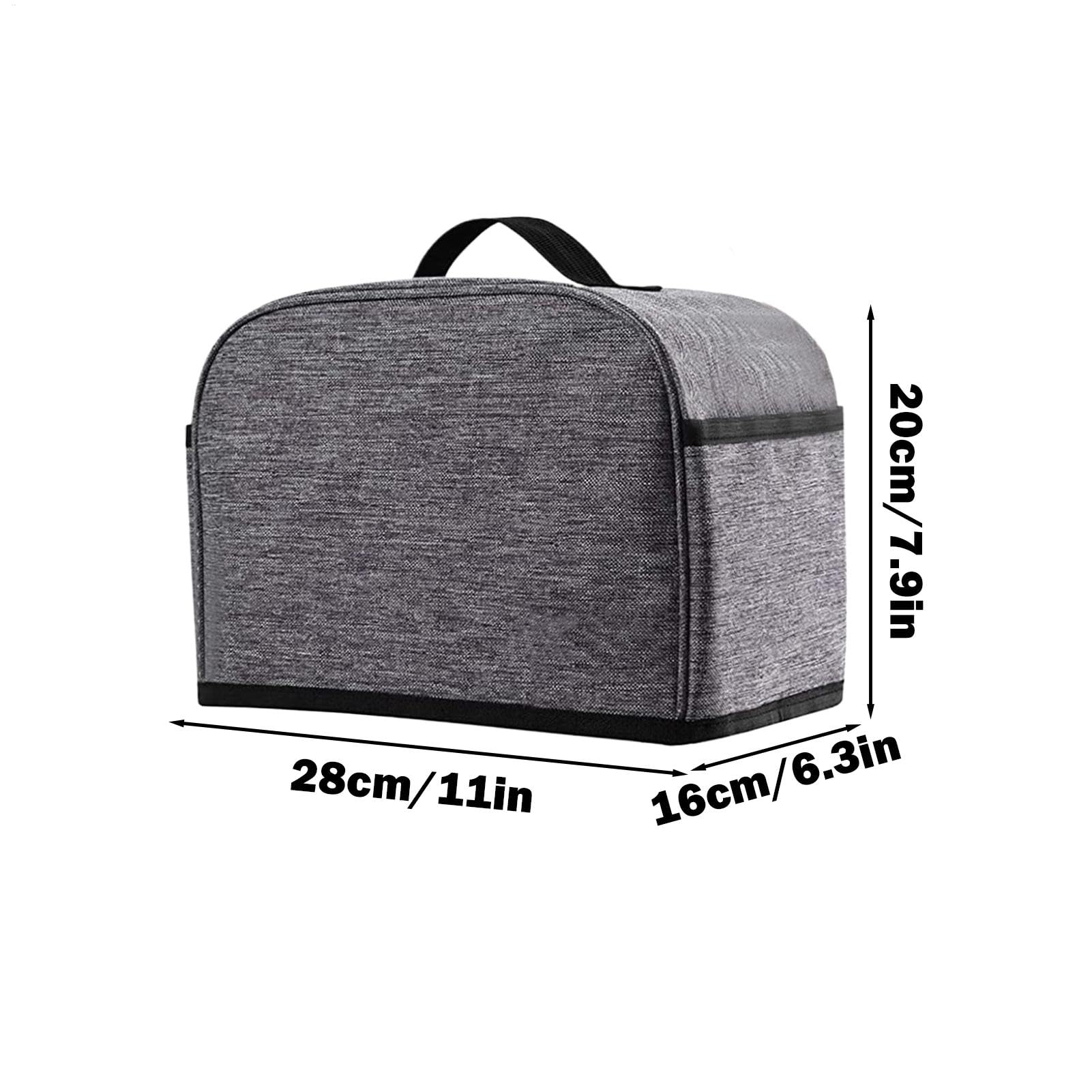Toaster Cover, Toaster Cover for Two Toaster, Durable Appliance Dust Cover with Jam Spreader Cutter and Toaster Tongs, Stylish Protection for Toaster, Fingerprint and Dust Guard, Compact Storage