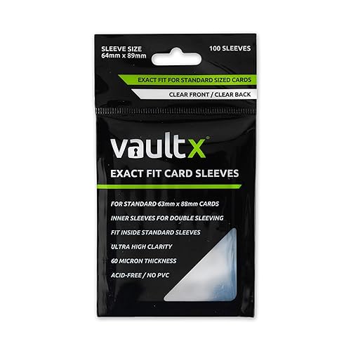 Vault X Exact Fit Trading Card Sleeves, Soft, High Clarity, Perfect Fit Inner Sleeves, Collectible Card Games, Sports, TCG (100 Pack) - 100 Pack