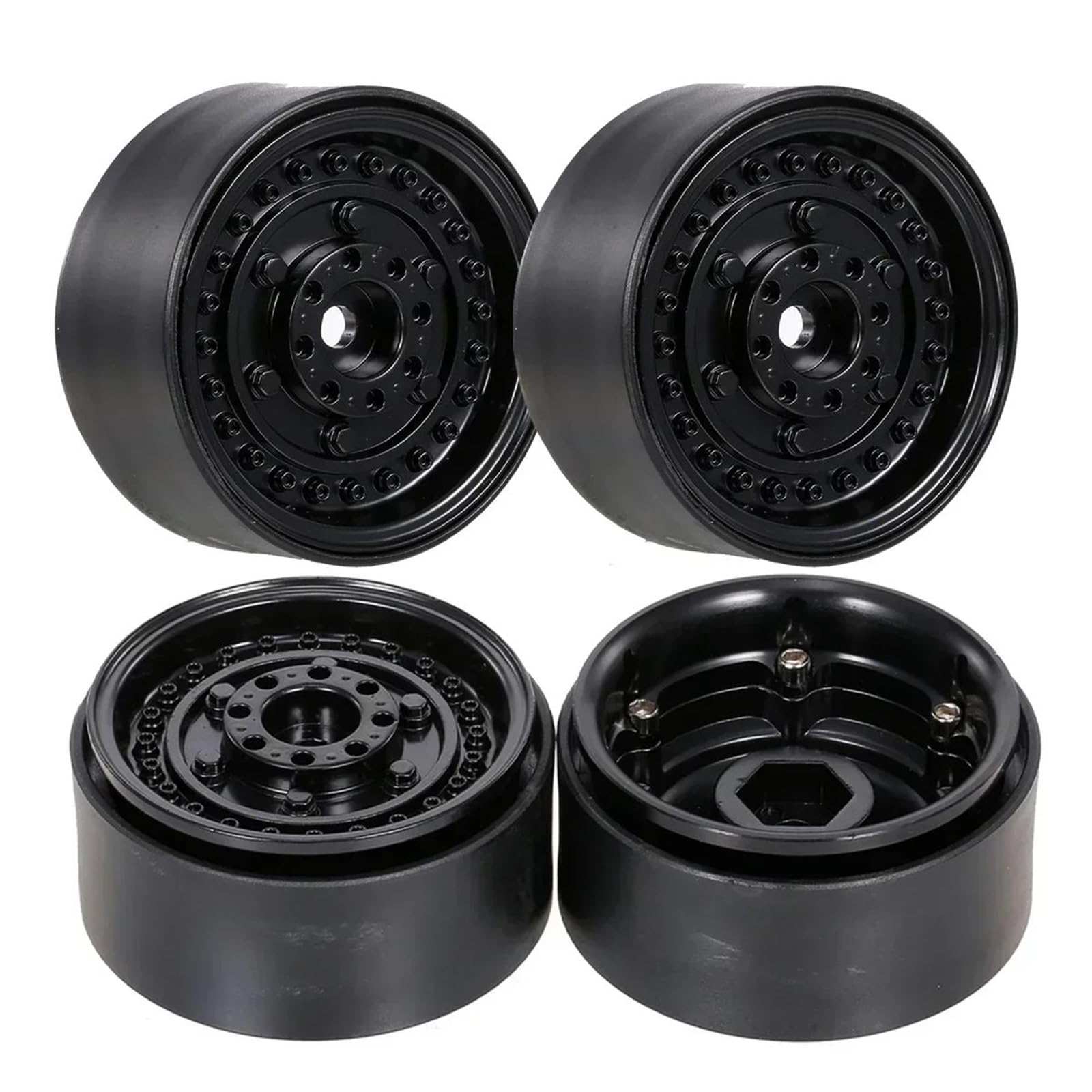 1.9 "Beadlock Wheel Rim 116 G/pz Materiale Speciale Per Axial Per Scx10 90046 Per Redcat Gen8 Trxs Per Trx-4 1/10 Rc Parti Automobili Ricambi Modellini RC