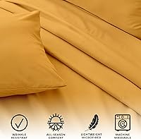 Vista 50 de 4-Piece Full Size Stripe Microfiber Sheet Set - Ultra-Soft, Brushed Bedding Sheets & Pillowcases - Wrinkle Free, Comfortable, All-Season Bed Sheets