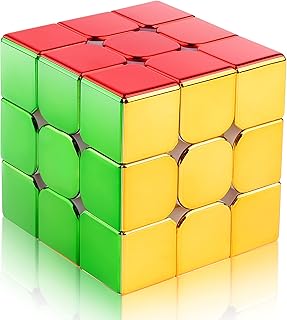 D-FantiX Magnetic Mirror Reflective Speed Cube 3x3x3, Cyclone Boys Original Stickerless Magic Cube, 3D Brain Teaser Fidget...