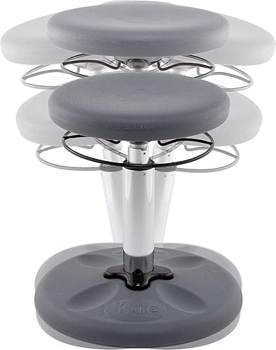 Miniatura 90 de Kore - Silla de altura ajustable, asiento activo para niños, adolescentes: Mejor que una pelota de equilibrio, asientos flexibles para aula. Negro