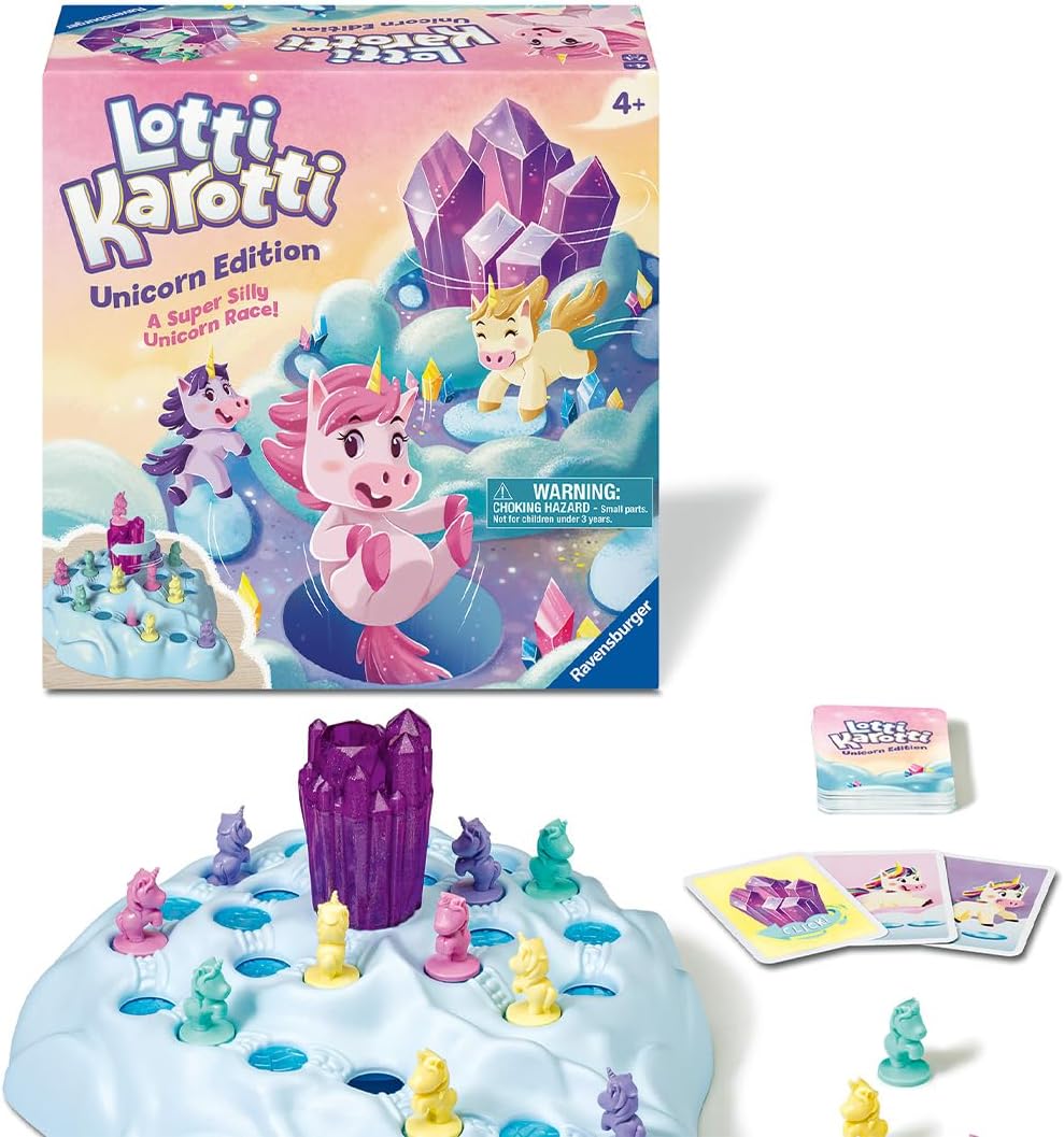 Ravensburger Lotti Karotti Unicorn – Family Board Game for Kids Ages 4 and Up - Race to the Top of Rainbow Hill - Easy to Learn - Surprising Twists and Whimsical Fun