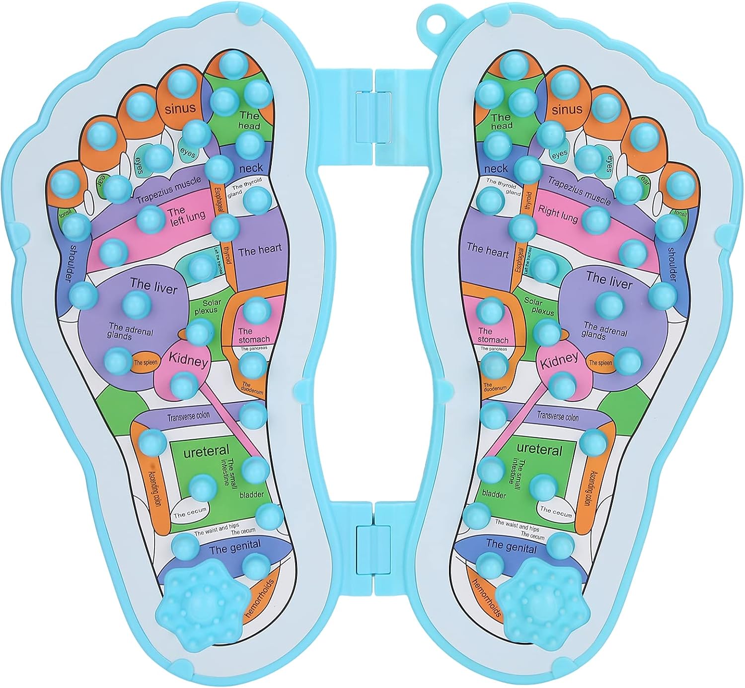 Foot Shape Massage Mat – Stimulating Blood Circulation and Acupoint Relief Massage Mat for All Foot Sizes – Foldable and Portable Design