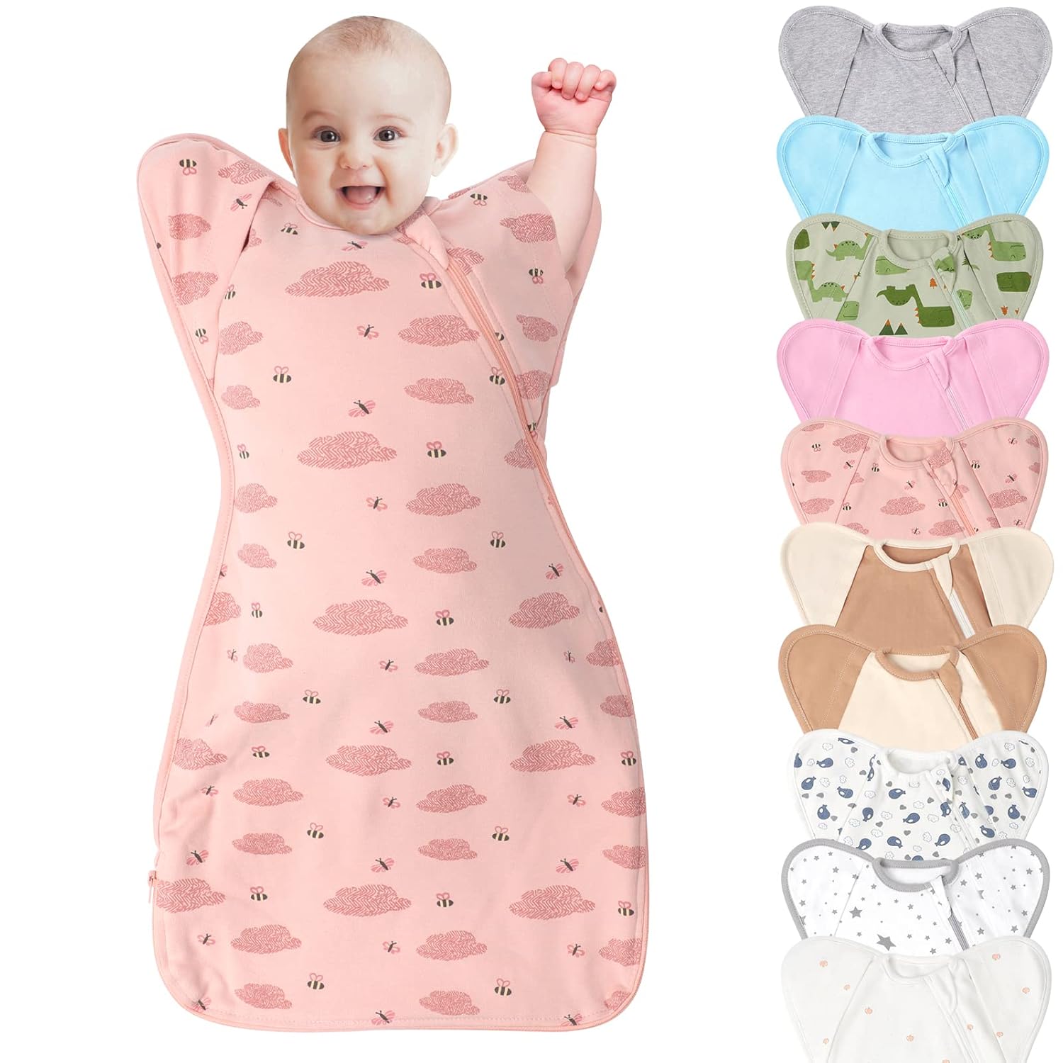 Knirose 3Way Wearable Swaddle Blankets Sleep Sacks with