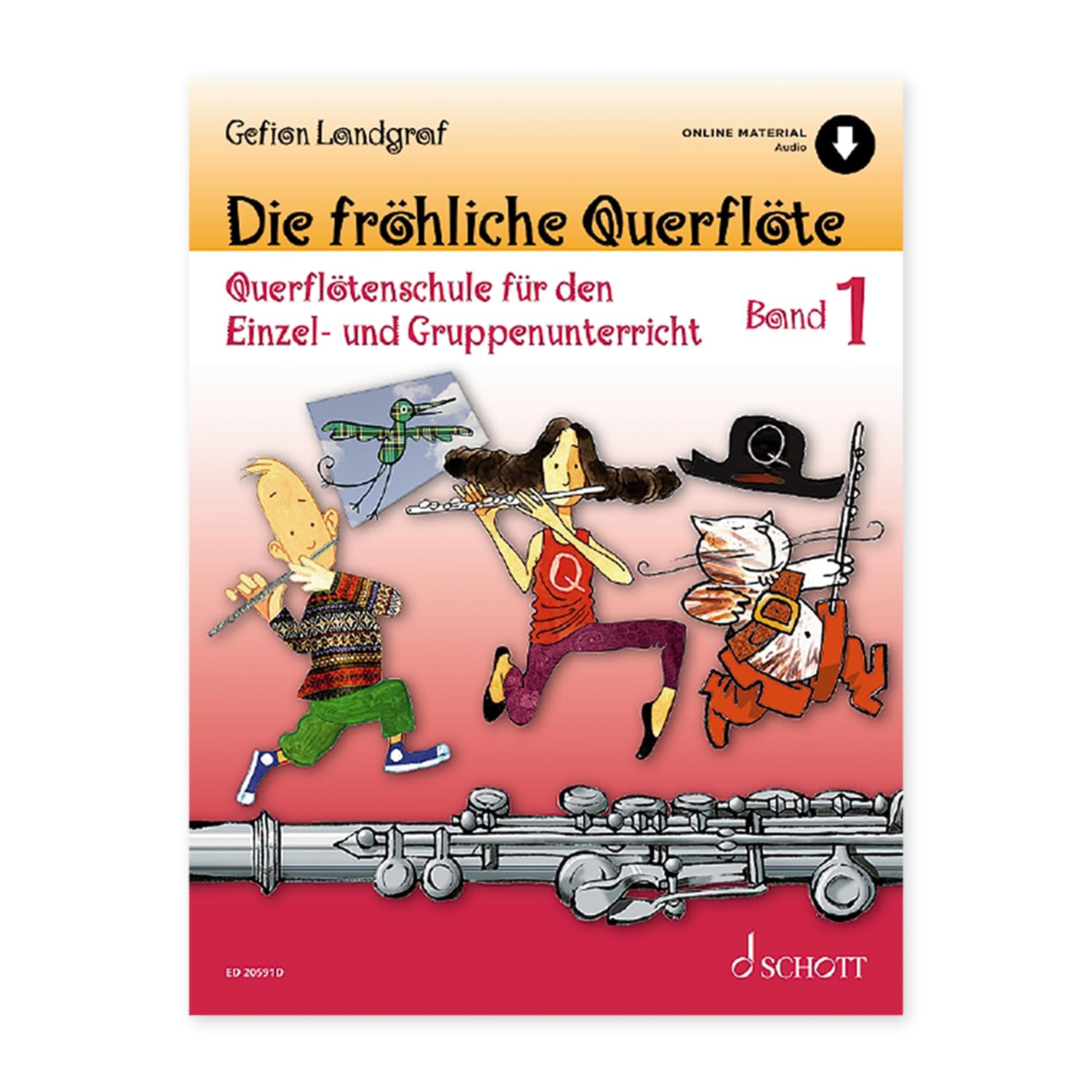 Die fröhliche Querflöte 1 + Spielbuch: (Starterset) mit Audio Online - Querflötenschule - Band 1 von Gefion Landgraf (ISBN 9783795722876, 9783795759223) + Soundman Reinigungstuch