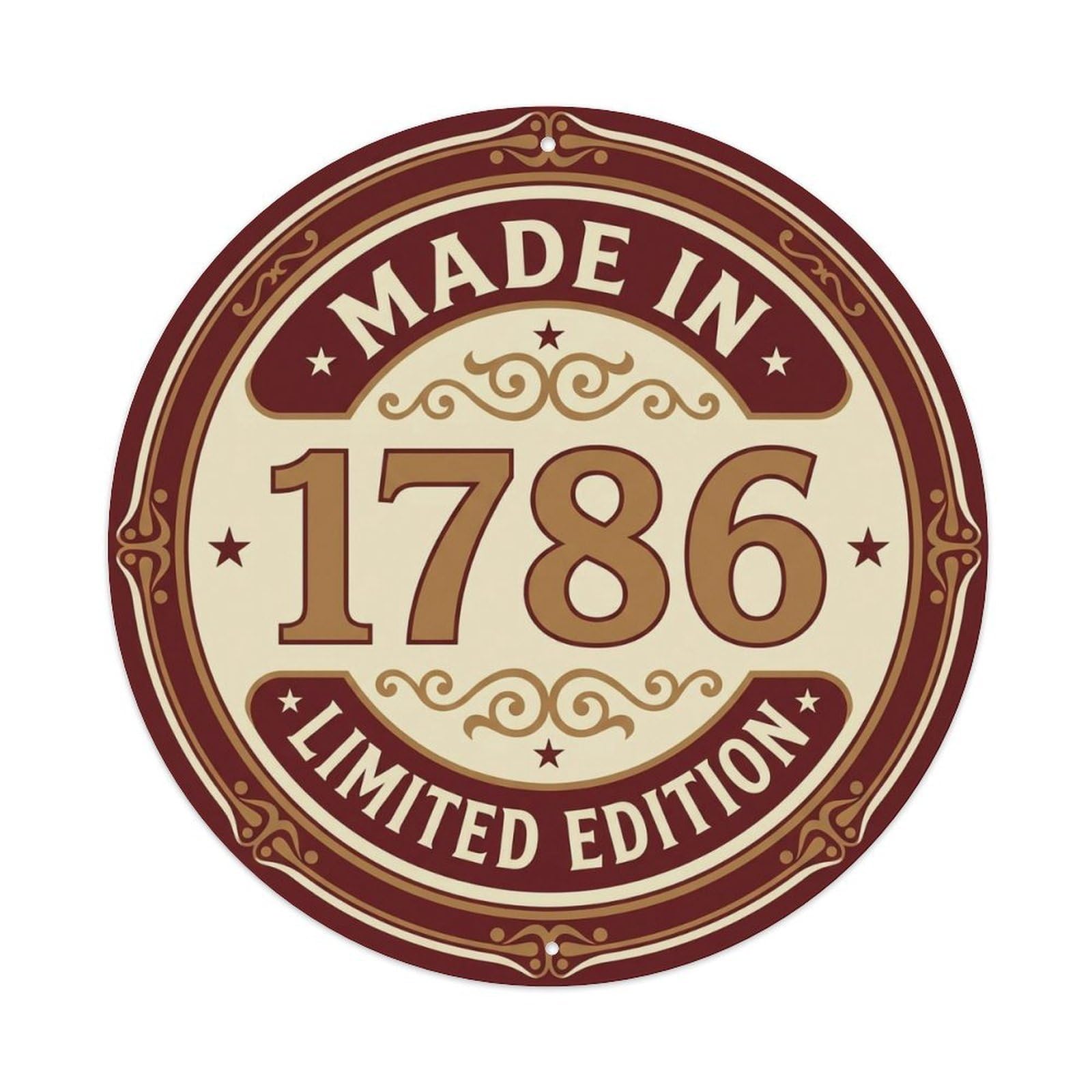 Okahys 8X8inch(20X20cm) Made In 1786 Limited Edition Metal Tin Sign