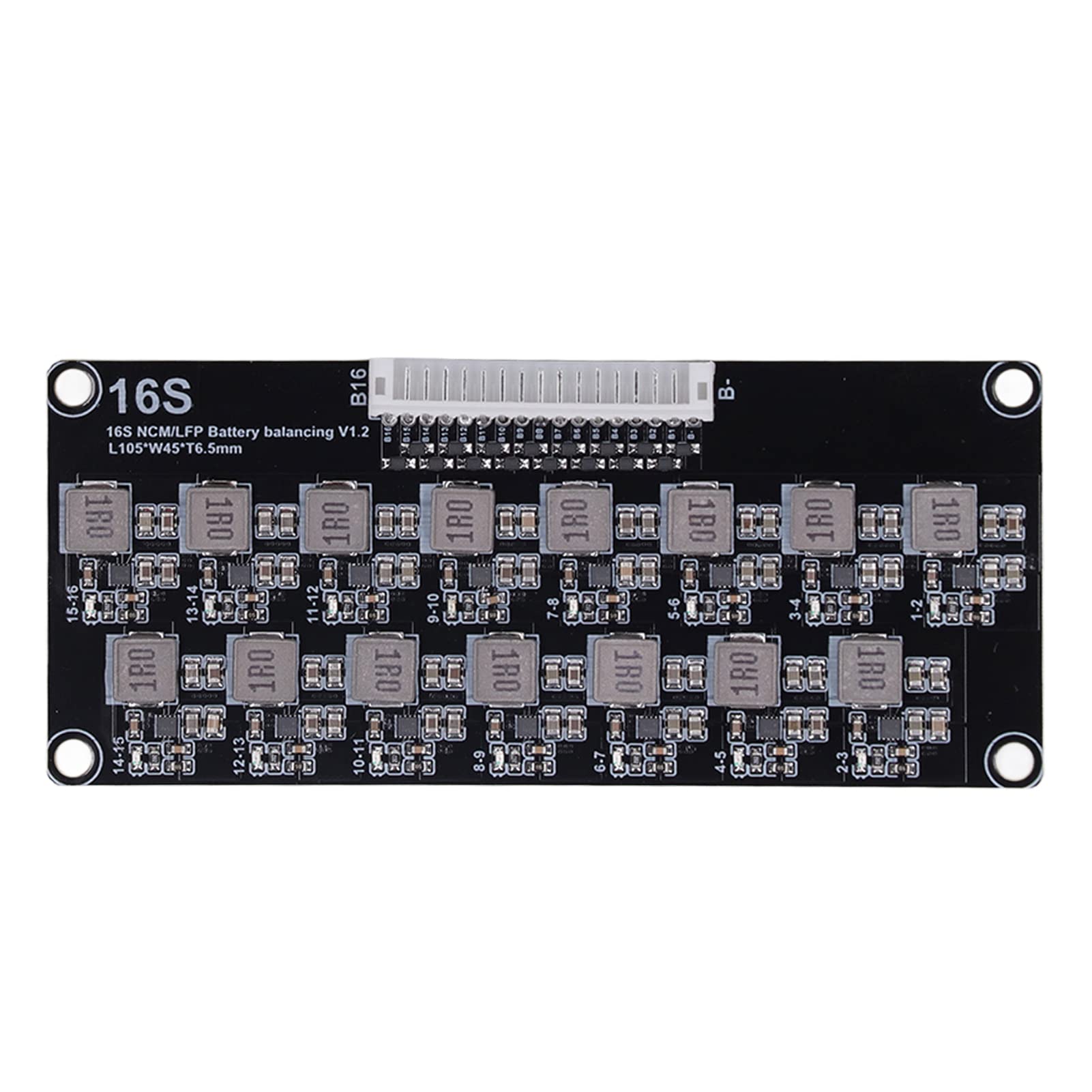 Fafeicy Aktiver Batterie-Equalizer, Induktiver Batterie-Balancer 16S 2,0–4,5 V mit Stabiler Verbindung für Ternäre Eisen-Lithium-Batterien, Stromwandler, Balanciert die Batterie Deutlich aus